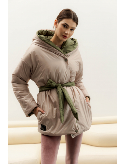 Картинка Бежево-зелена куртка